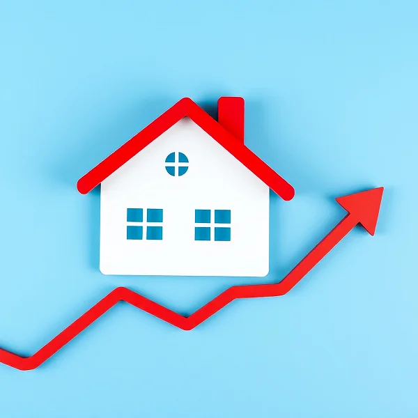 Croissance des prix des maisons au Royaume-Uni, illustrant les tendances du marché immobilier.