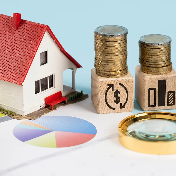 Guide illustré sur l'achat d'une maison avec un prêt hypothécaire et l'évaluation de la propriété.